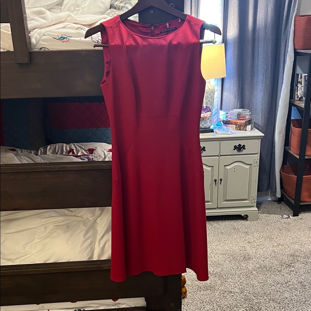 Elie Tahari Red Midi Dress size 2